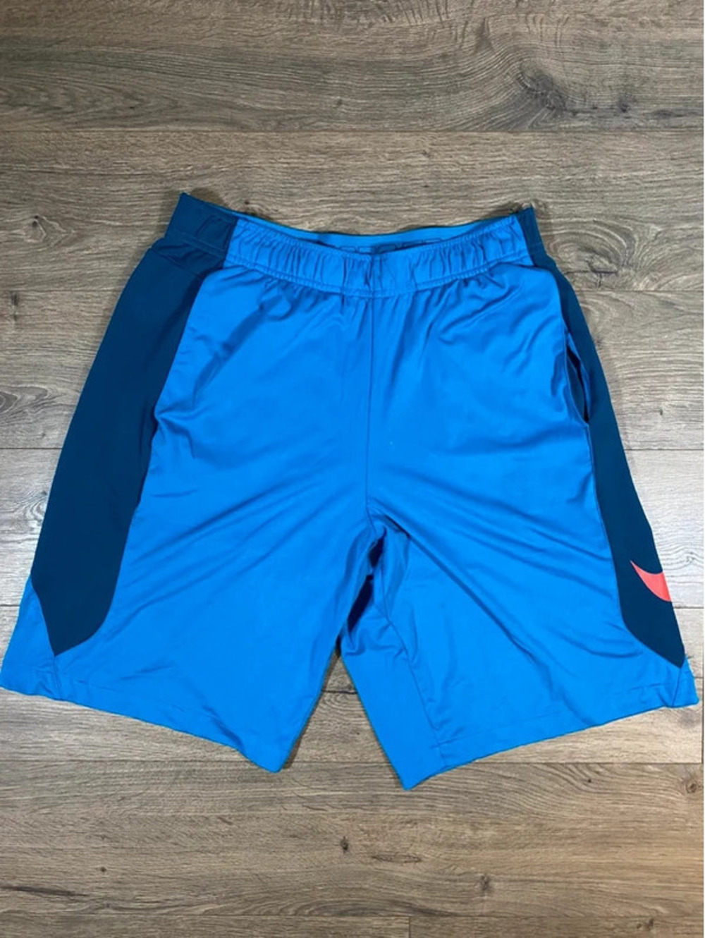 Nike HBR Dri-FIT Basketball Shorts Men's M Blue Navy Red Big Swoosh